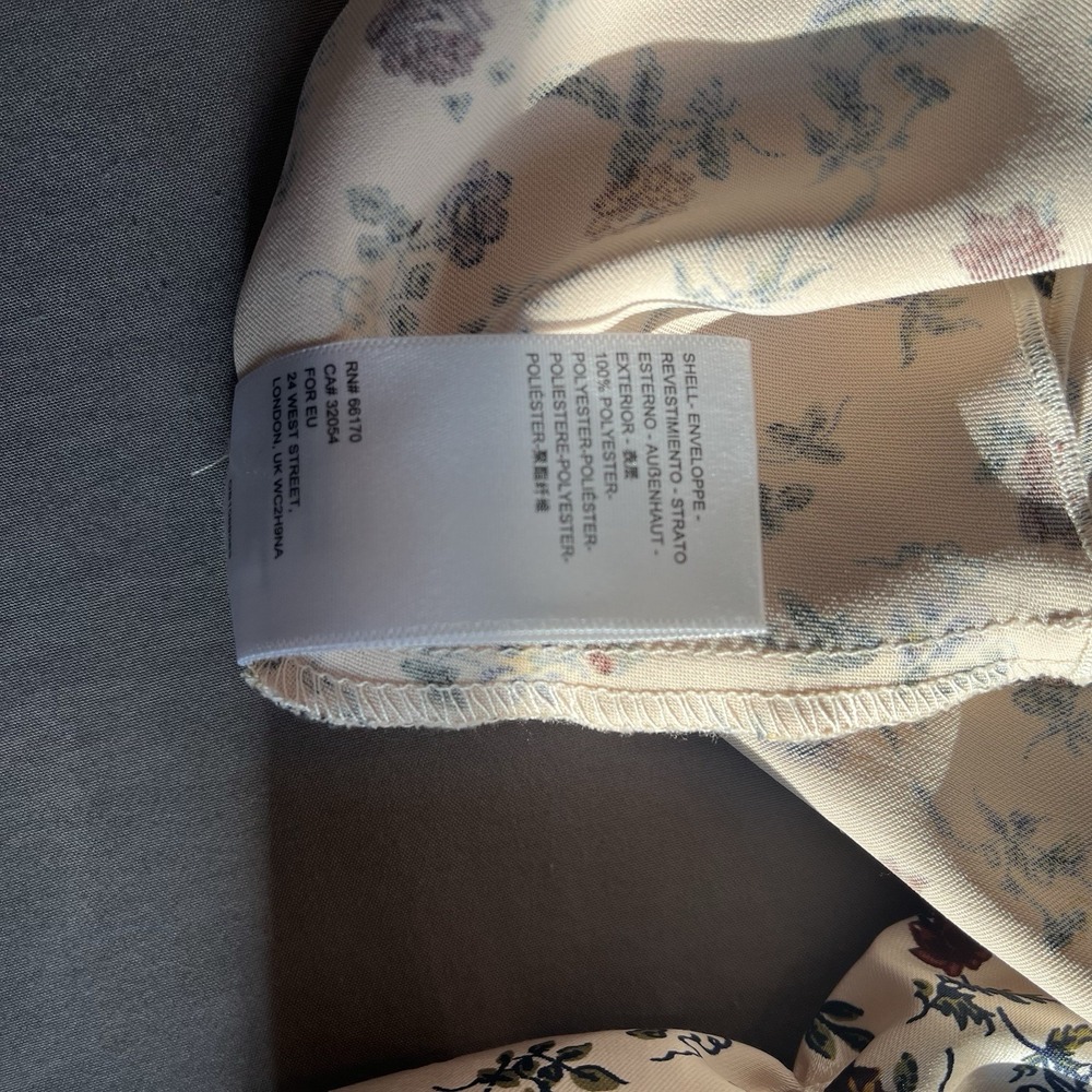 Women's Lauren Ashley X UO Mini Satin Floral Ruffled Twee Cottagecore Dress S-P - Picture 10 of 11